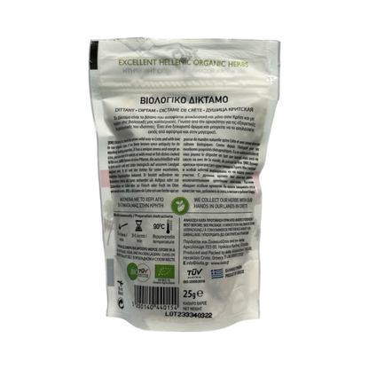 Deze biologische Diptam van 4vita - ook bekend als Dittany of Crete - is zacht, kruidig en 100% puur. Ideaal voor een rustgevend moment en een authentieke smaakbeleving uit de bergen van Kreta.