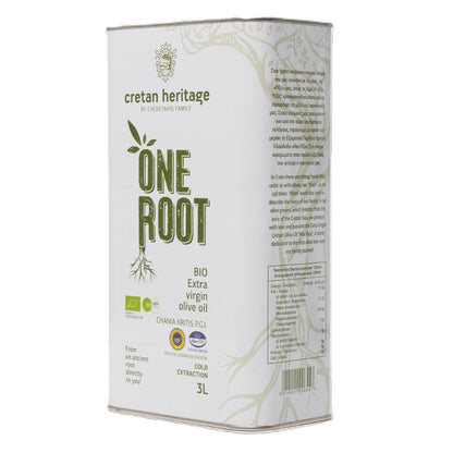 Cretan Heritage - One Root Biologische Extra Vierge Olijfolie (3 liter Blik)