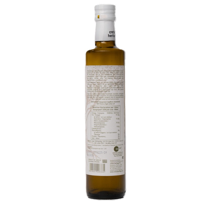 Cretan Heritage – One Root Biologische Extra Vierge Olijfolie (500 ml)