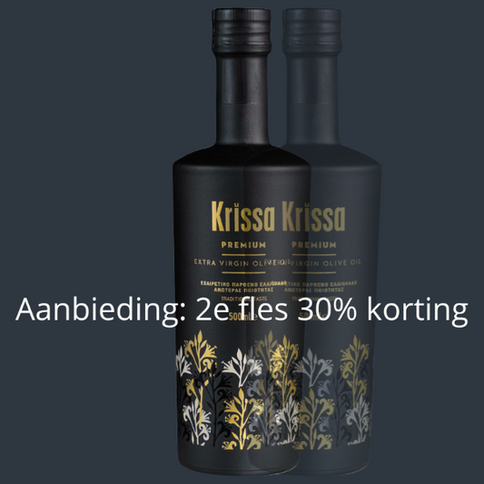 Premium extra Vierge olijfolie van Tsounati‑olijven uit Noordwest‑Kreta. Zacht, fruitig en ideaal voor salades, dips en dagelijks gebruik. 500 ml hoogwaardige Cretan Heritage olijfolie.