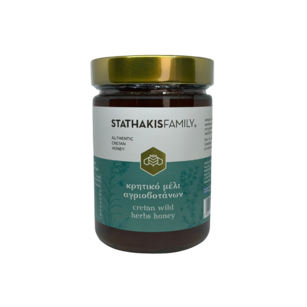 Aromatische Kretenzische Tijm Honing met Kruiden van de Stathakis Family. Gemaakt van wilde tijm en Kretenzische kruiden. Intens, puur en perfect voor thee, yoghurt en kazen.