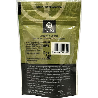 Ontdek de volle, aromatische smaak van biologische laurierblaadjes van 4Vita, hand‑geoogst en gedroogd op Kreta. Onmisbaar voor stoofgerechten, soepen, sauzen en bouillons.