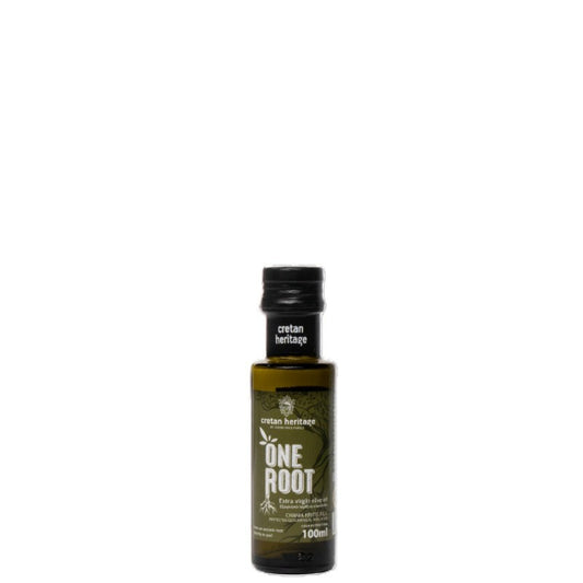 Extra Vierge olijfolie uit Noordwest‑Kreta. Intens fruitig, koudgeperst en gemaakt van Koroneiki‑olijven. Premium 100ml flesje – puur, fris en authentiek.