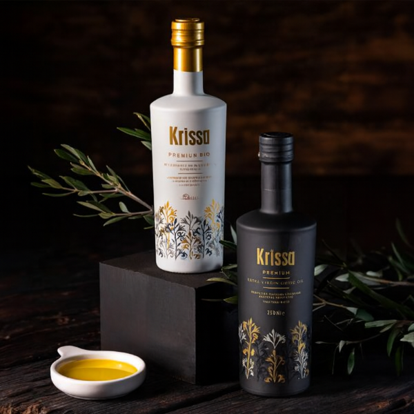 Ontdek het premium olijfolie‑duo uit Kissamos: Krissa BIO & Krissa Extra Vierge. Intens fruitig, koudgeperst en 100% natuurlijk. Perfect als cadeau of proeverij.